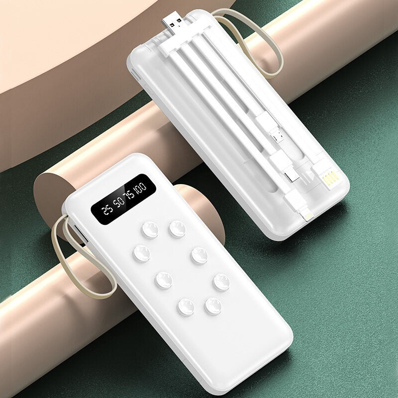 R1 ORIGNAL 10,000 MH POWER BANK - WITH BUILT IN WIRES